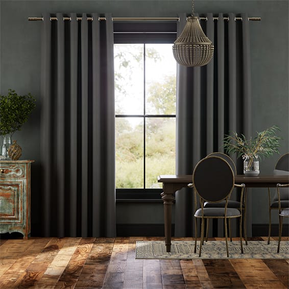 Colorized Ahisma Luxe Faux Silk Slate Curtains 6406
