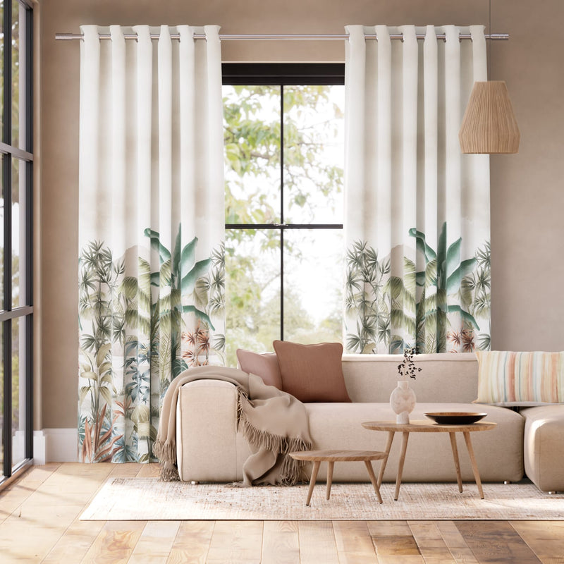 Colorized Mountain Palm Dusk Curtains 6479