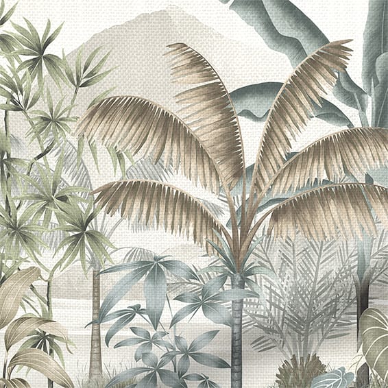 ColorizedPLA Mountain Palm Dawn Curtains 6478