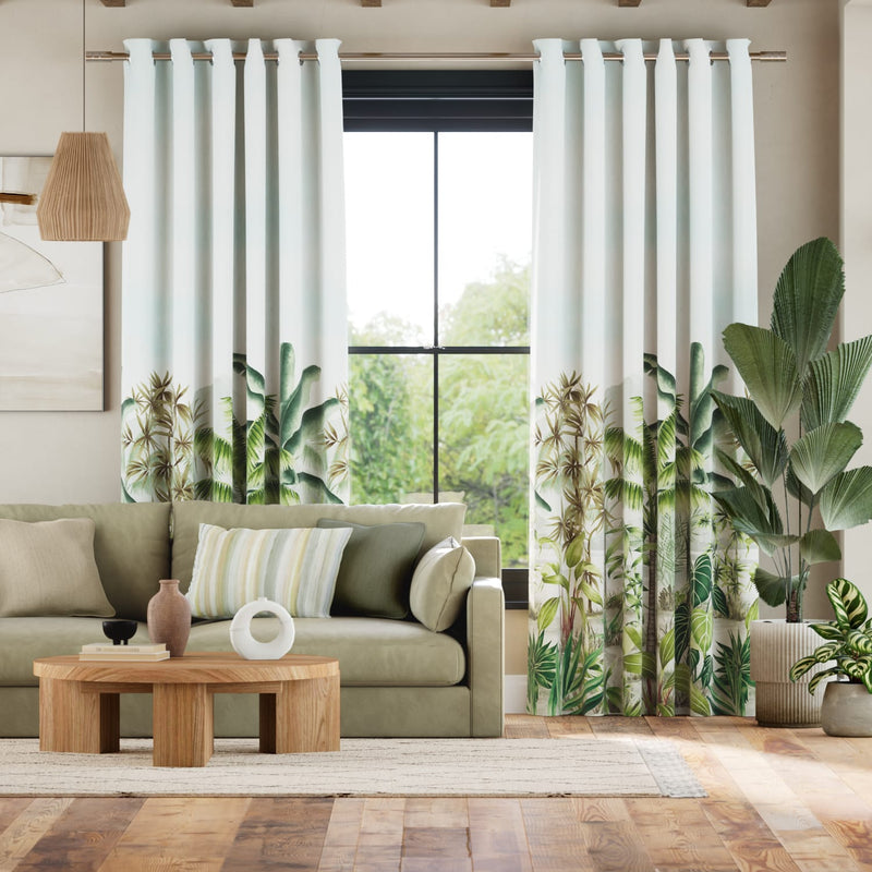 Colorized Mountain Palm Serenity Curtains 6480