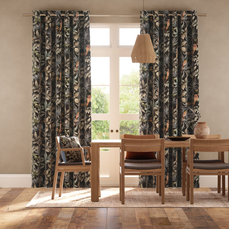 Colorized Paradiso Velvet Charcoal Curtains 6484