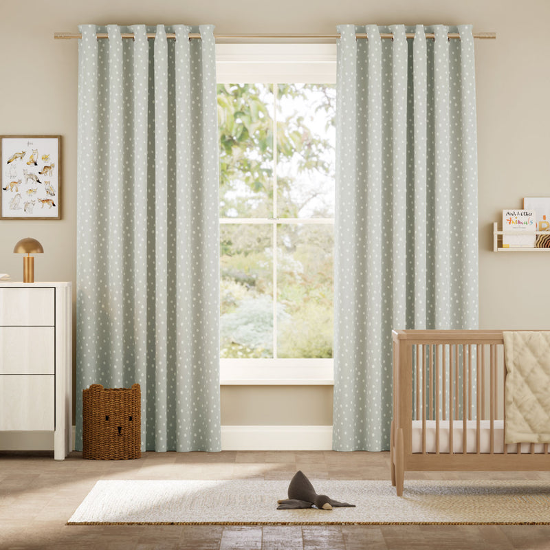 Colorized Dotty Dots Dove Curtains 6491