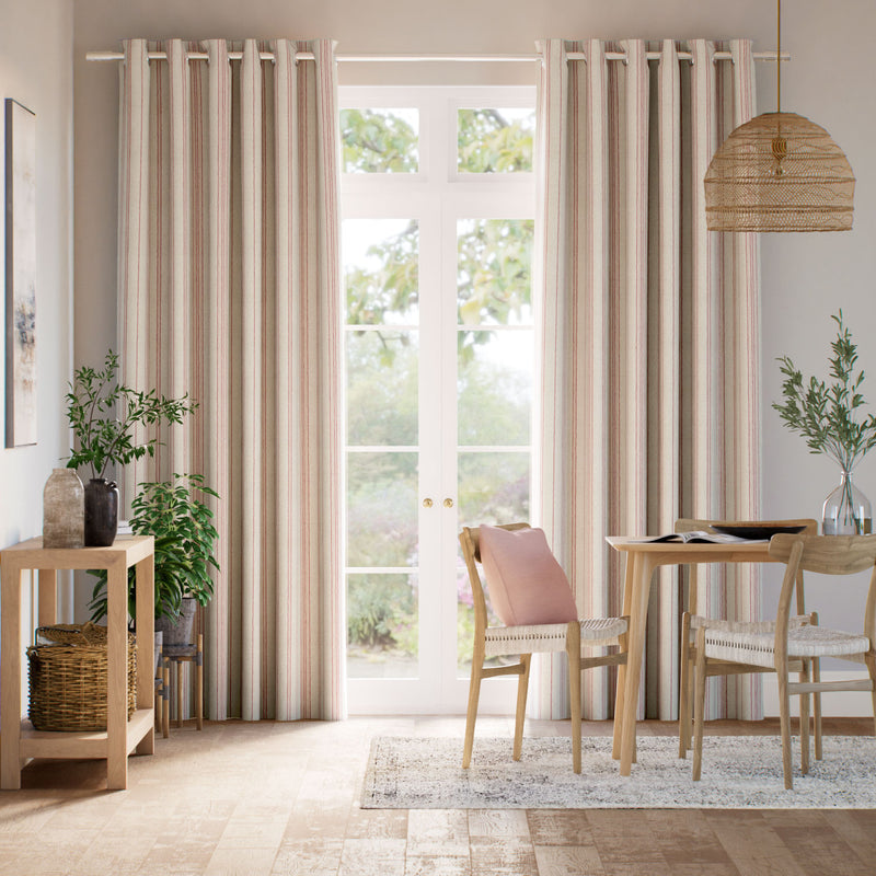 Colorized Taylor Berry Stripe Curtains 6526
