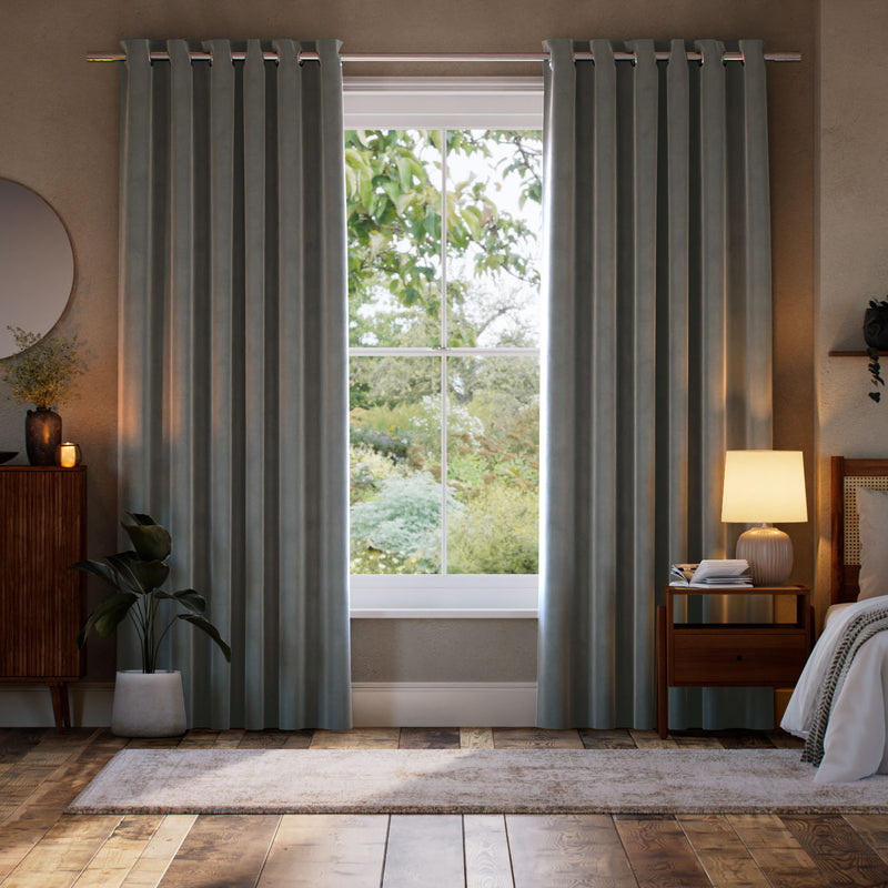 Colorized Cambridge Velvet Blackout Gainsboro Grey Curtains 6580