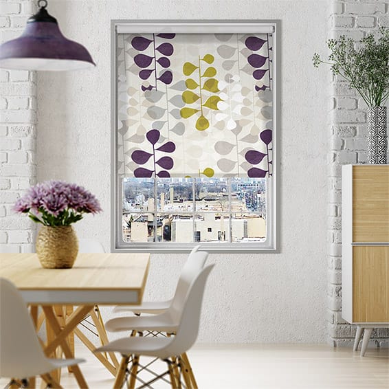 Colorized Choices Blooming Meadow Linen Amethyst Roller Blind 7961