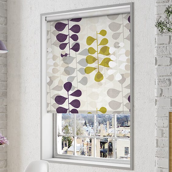 ColorizedZoom Choices Blooming Meadow Linen Amethyst Roller Blind 7961