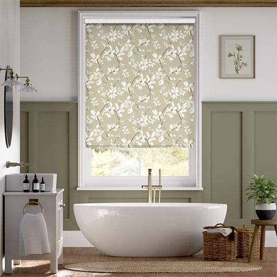 Colorized Choices Madelyn Linen Chalk White Roller Blind 8004
