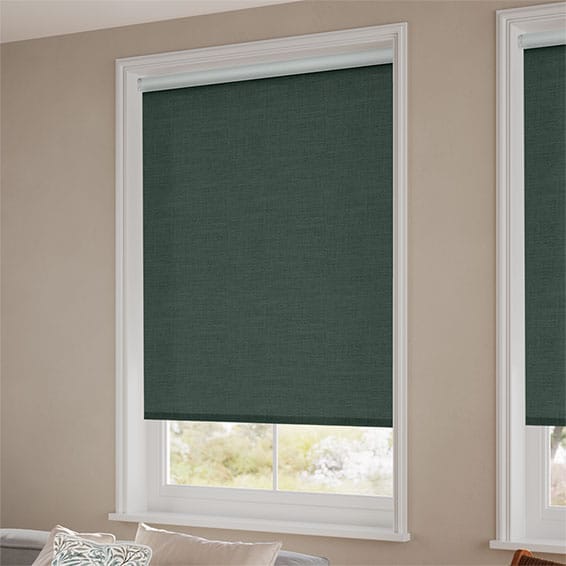 ColorizedZoom Choices Paleo Linen Teal Twilight  Roller Blind 8014