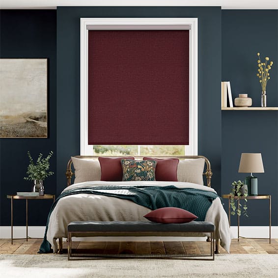Colorized Choices Paleo Linen Ruby Red  Roller Blind 8009