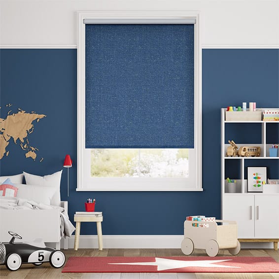 Colorized Choices Paleo Linen Blue Azure Roller Blind 8006