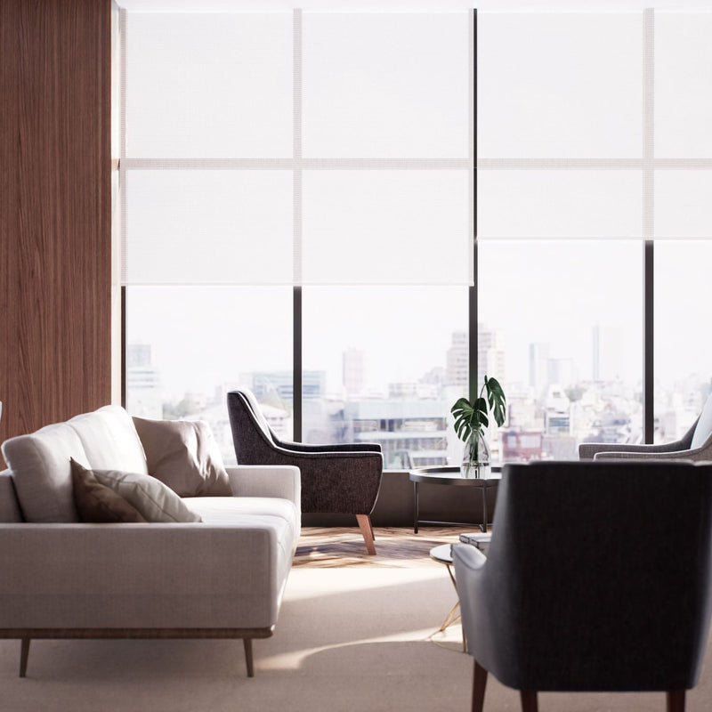 Colorized Contract Oculus Pure White  Roller Blind 8034