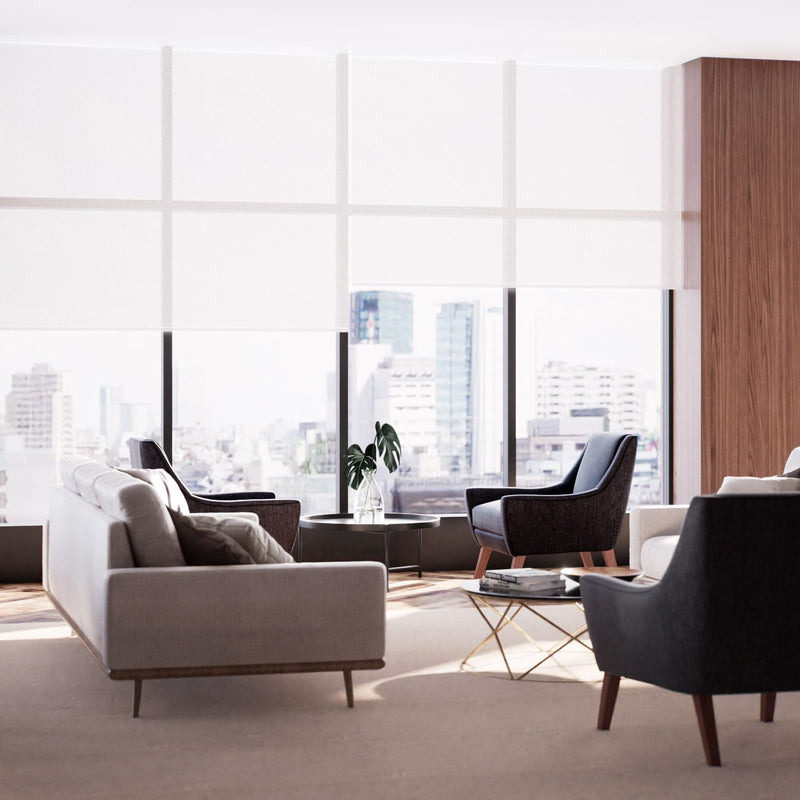 ColorizedZoom Contract Oculus Pure White  Roller Blind 8034