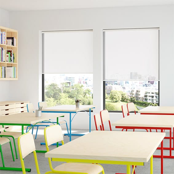 ColorizedZoom Contract Oculus Cotton White Roller Blind 8028