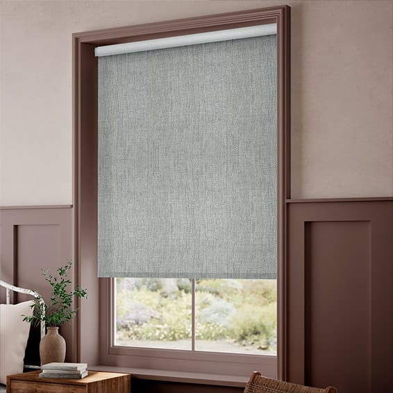 ColorizedZoom Thermal Luxe Dimout Blue Mist Roller Blind 8113