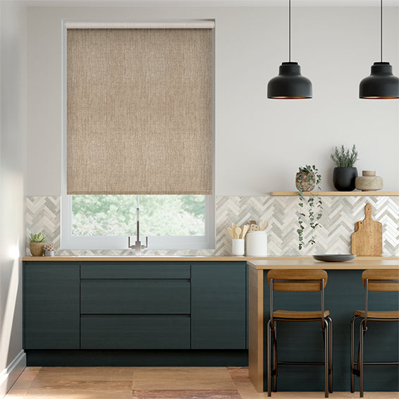 Colorized Thermal Luxe Dimout Biscuit Roller Blind 8112