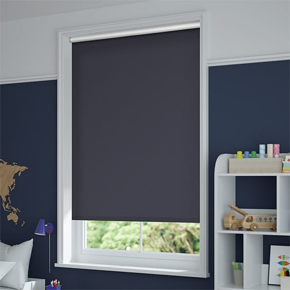 ColorizedZoom Toulouse Blackout Indigo Roller Blind 8127