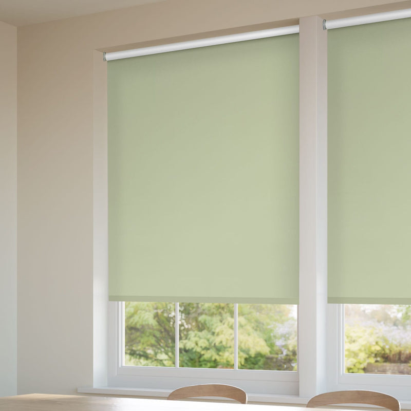 ColorizedZoom Toulouse Blackout Mint Green Roller Blind 8129