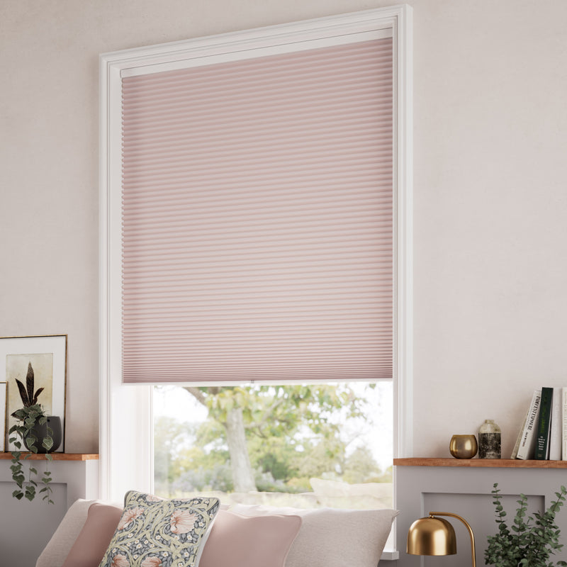 ColorizedZoom Electric DuoShade Cordless Pink Blush Thermal Blind 9037