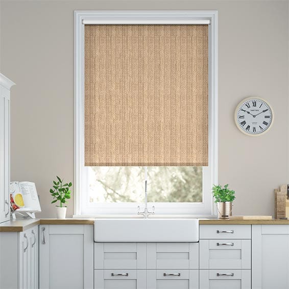 Colorized Northumberland Blackout Wicker Roller Blind 9143