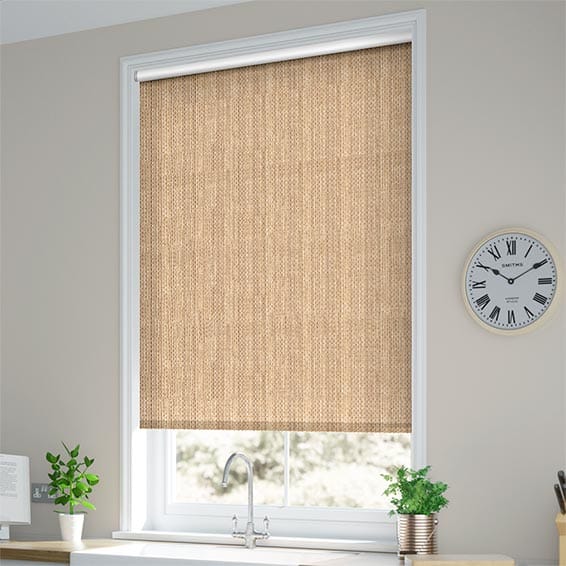 ColorizedZoom Northumberland Blackout Wicker Roller Blind 9143