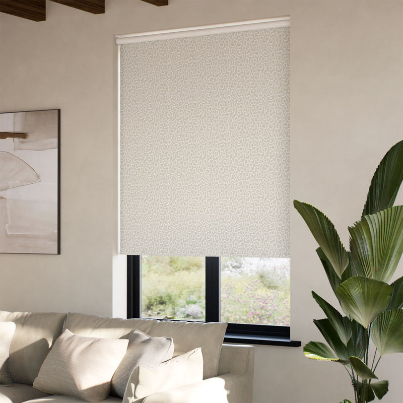 ColorizedZoom Twist2Go Choices Carina Jacquard Light Taupe Roller Blind 9177