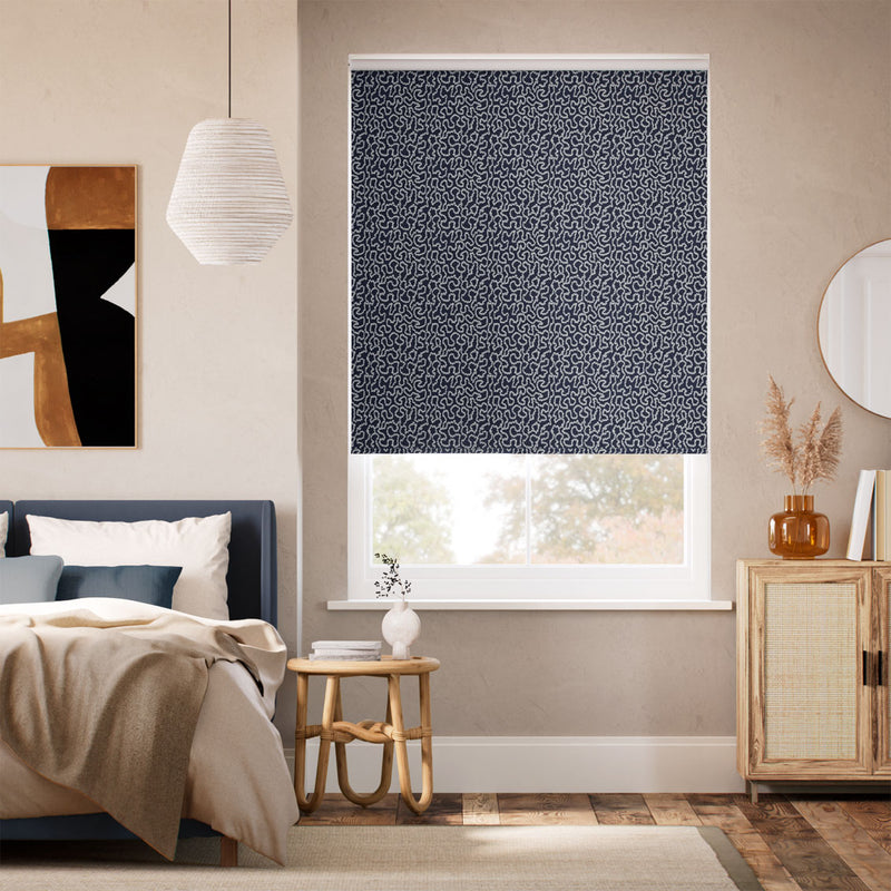 Colorized Twist2Go Choices Carina Jacquard Navy Roller Blind 9178