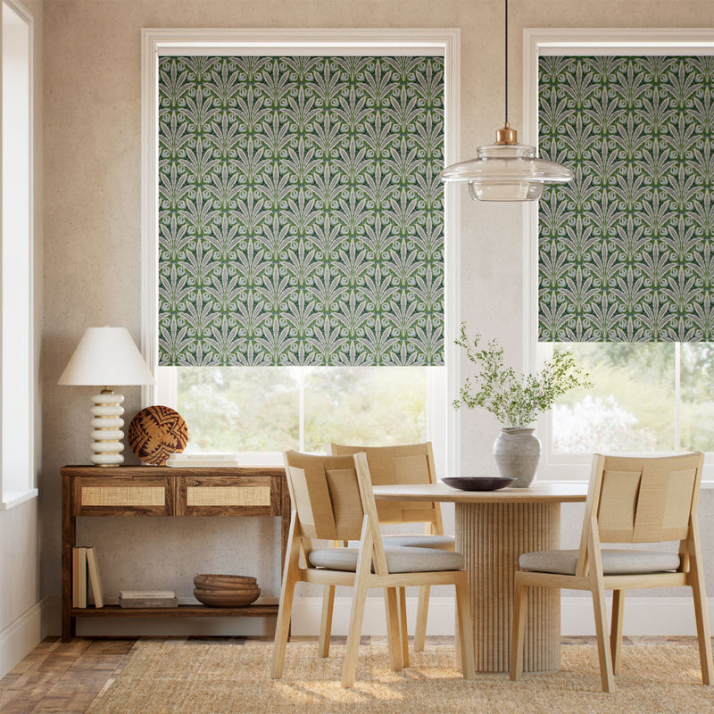 Colorized Twist2Go Attingham Forest Green Roller Blind 9220