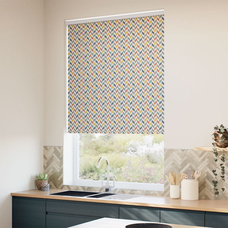 ColorizedZoom Twist2Go Phoenix Teal Green Roller Blind 9246