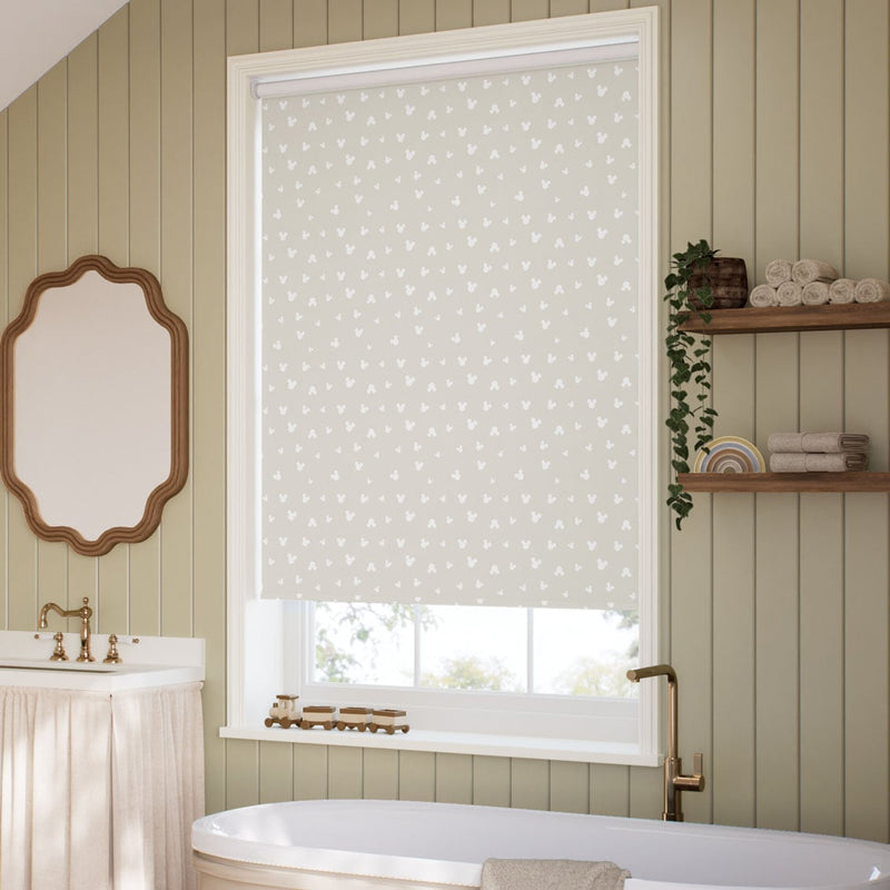 ColorizedZoom Mickey Spots Blackout Mink Roller Blind 9274