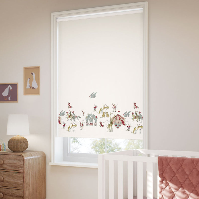 ColorizedZoom Twist2Go Dumbo Border Blackout Ivory Roller Blind 9306