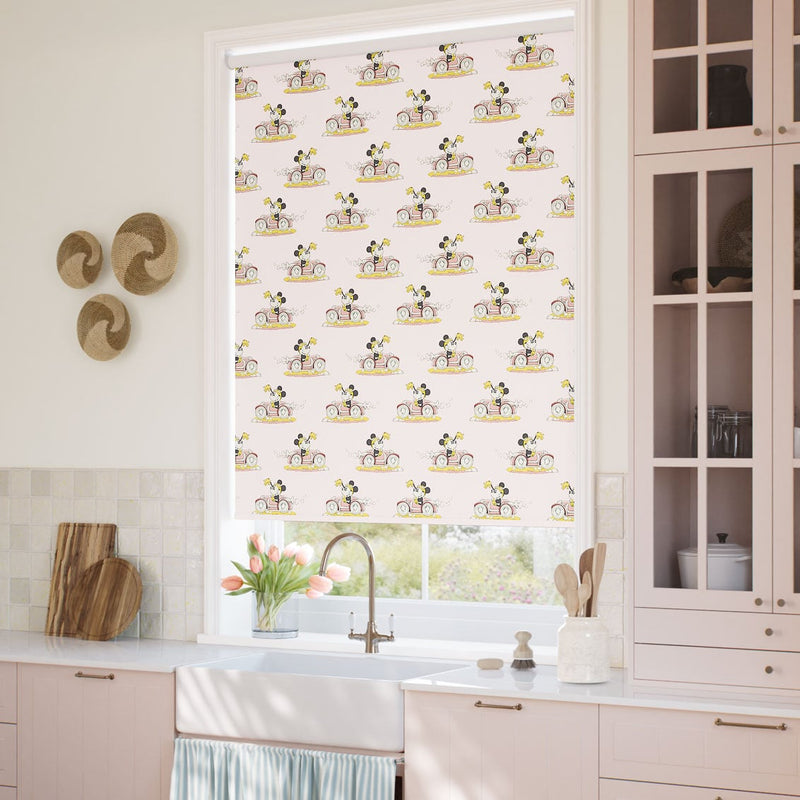 ColorizedZoom Twist2Go Minnie On The Move Blackout Blush Roller Blind 9313
